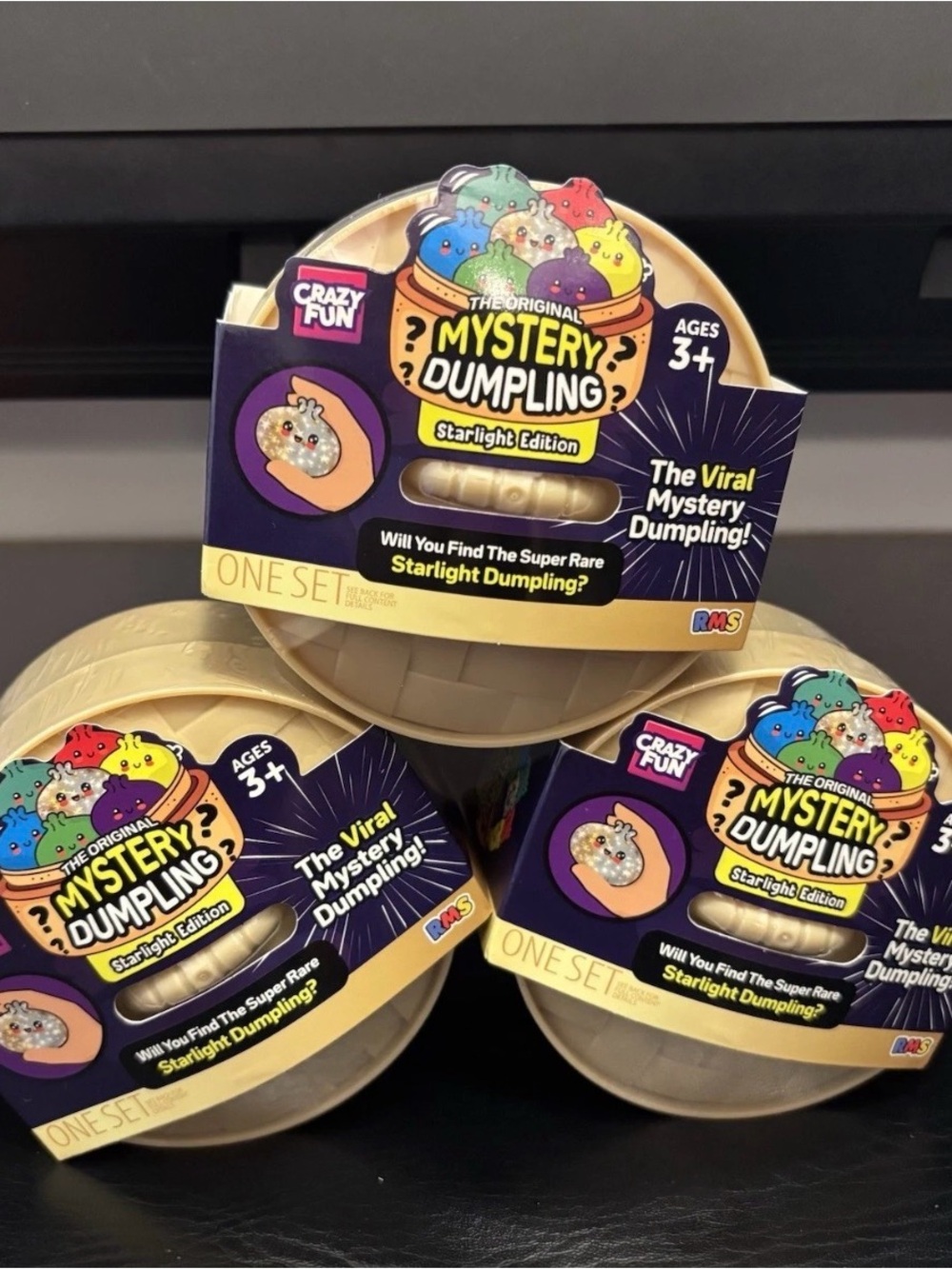 Squishy Dumpling Bun RMS Starlight Edition Mystery Viral Lot Of 3 Authentic